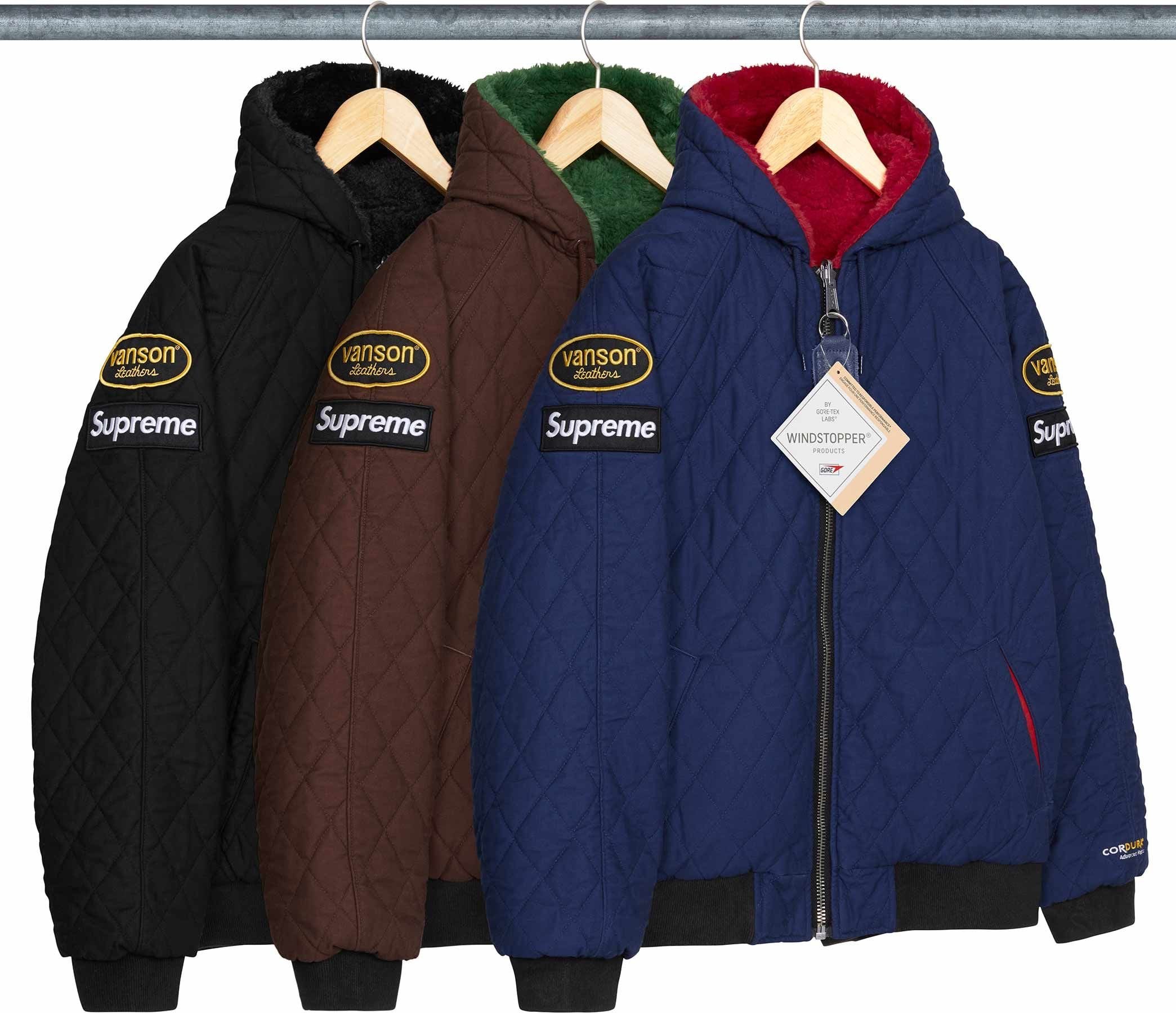 Supreme®/Vanson Leathers® Reversible Quilted Hooded Jacket